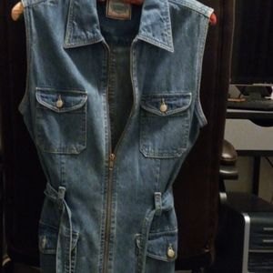 St.johns bay denim vest (vintage)